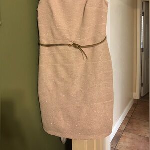 ALYX tan sparkle belted dress size 10